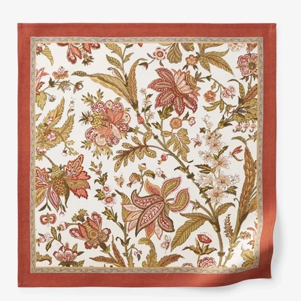 New The Company Store Fall Autumn 100% Cotton Napkins Set of 8